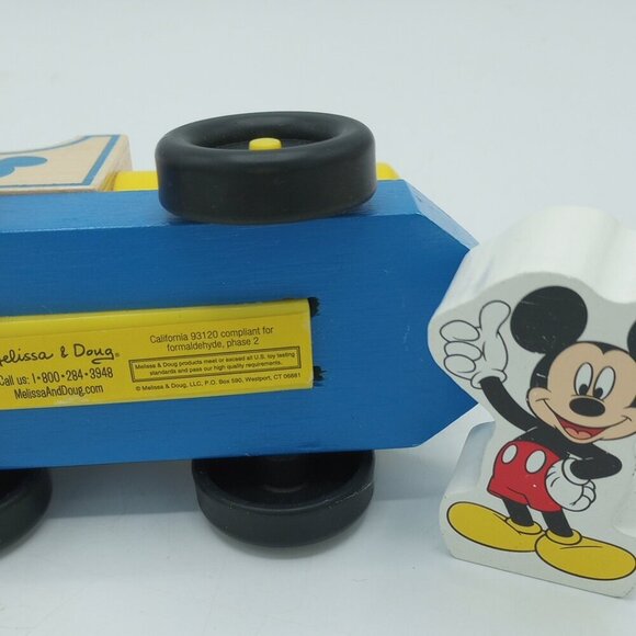 Melissa & Doug Disney Wood Train & 5 Characters Mickey Minnie Toddler Kids - Picture 9 of 16